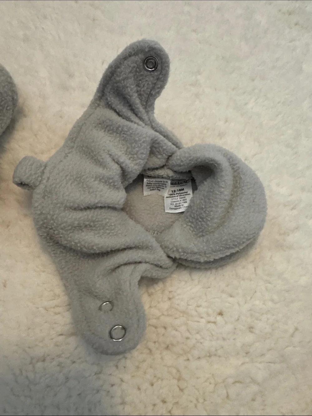 Cozy Baby Grey Fleece Booties - Soft Infant Slippers